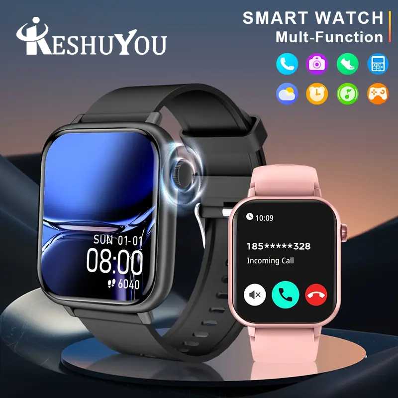 Smartwatch Stylish Watches For Women - KESHUYOU 2025 Yeni Akıllı Saat Bluetooth