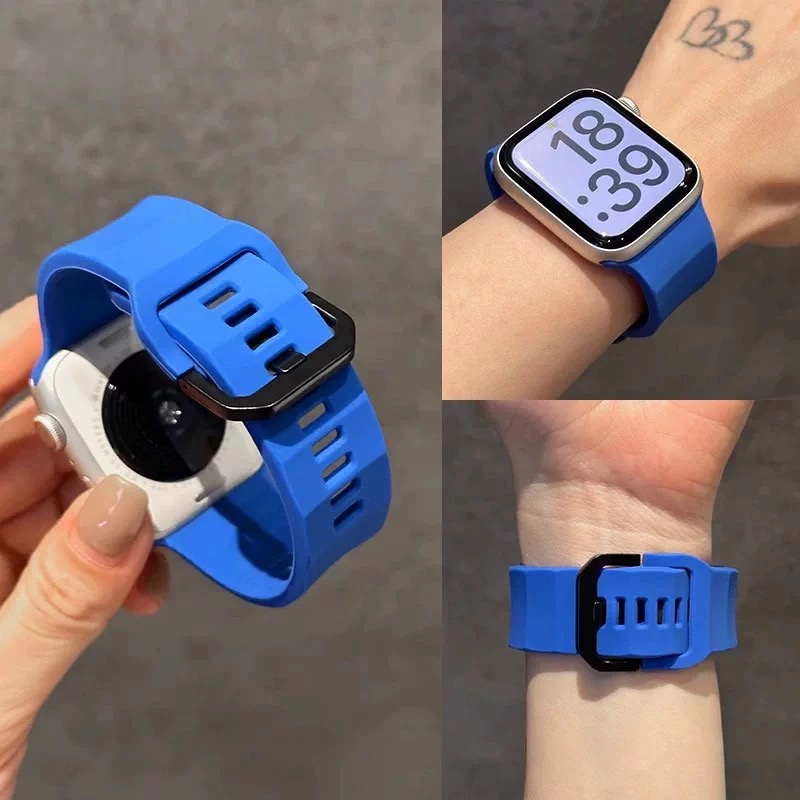 Smartwatch Premium Watches For Men - Premium Yumuşak Dalgalı Silikon Saat Kayışı