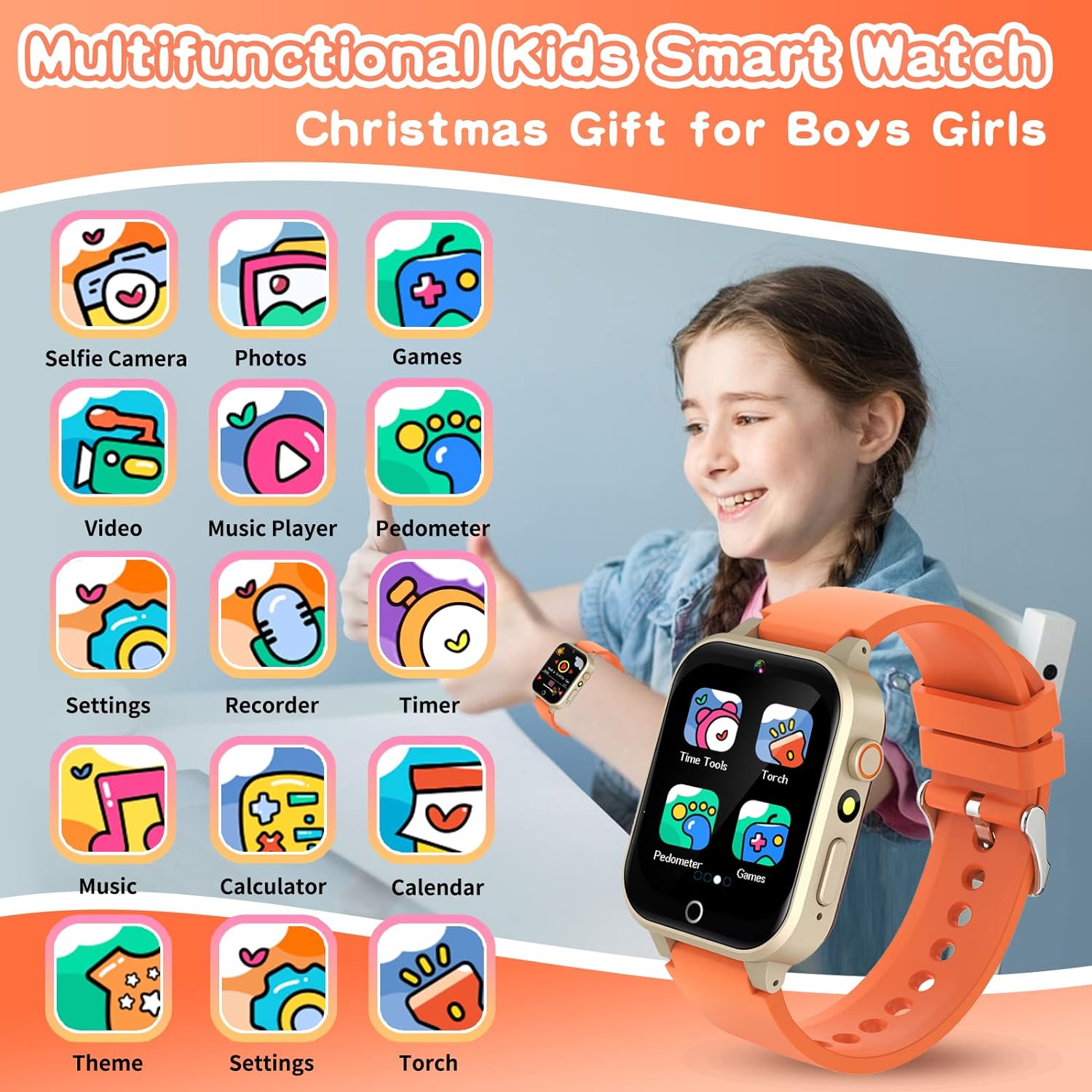 Smartwatch Digital Watches For Kids - 5-12 Yaş arası Çocuk Oyunları Akıllı