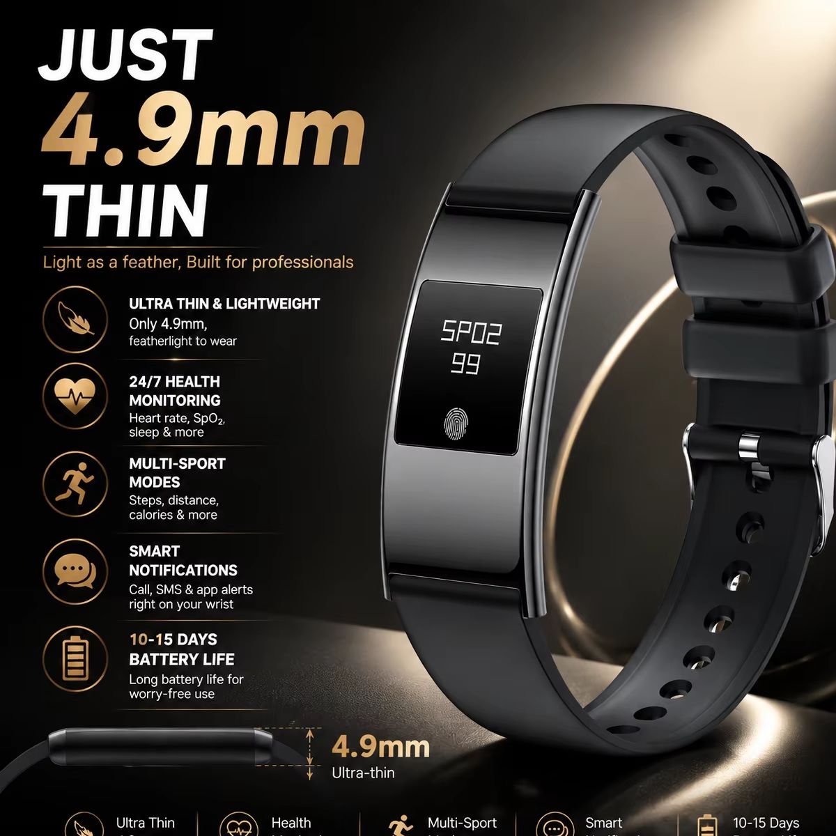 Smartwatch Stylish Watches For Women - Ultra İnce Şık Akıllı Saat Erkekler