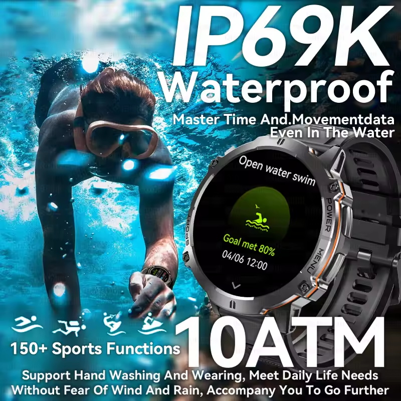 2026Yeni Askeri 1000mAh Spor S - Smartwatch Professional Watches For Men incelemesi ve fiyatı