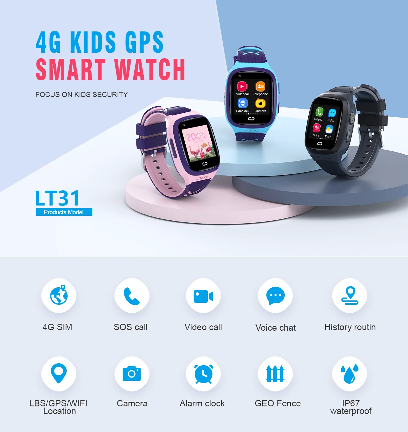 4G Çocuk Akıllı Saati SOS Su G - Smartwatch Watches For Boys incelemesi ve fiyatı