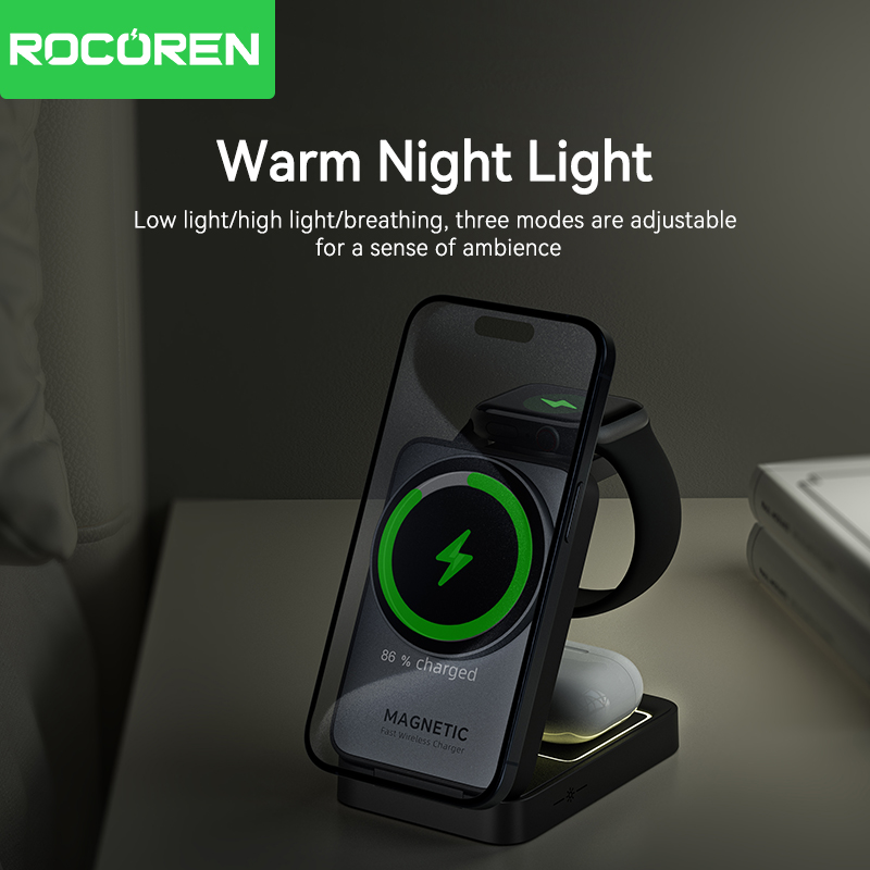 Rocoren Katlanır 3 in 1 Kablos - Watch Charging Dock incelemesi ve fiyatı