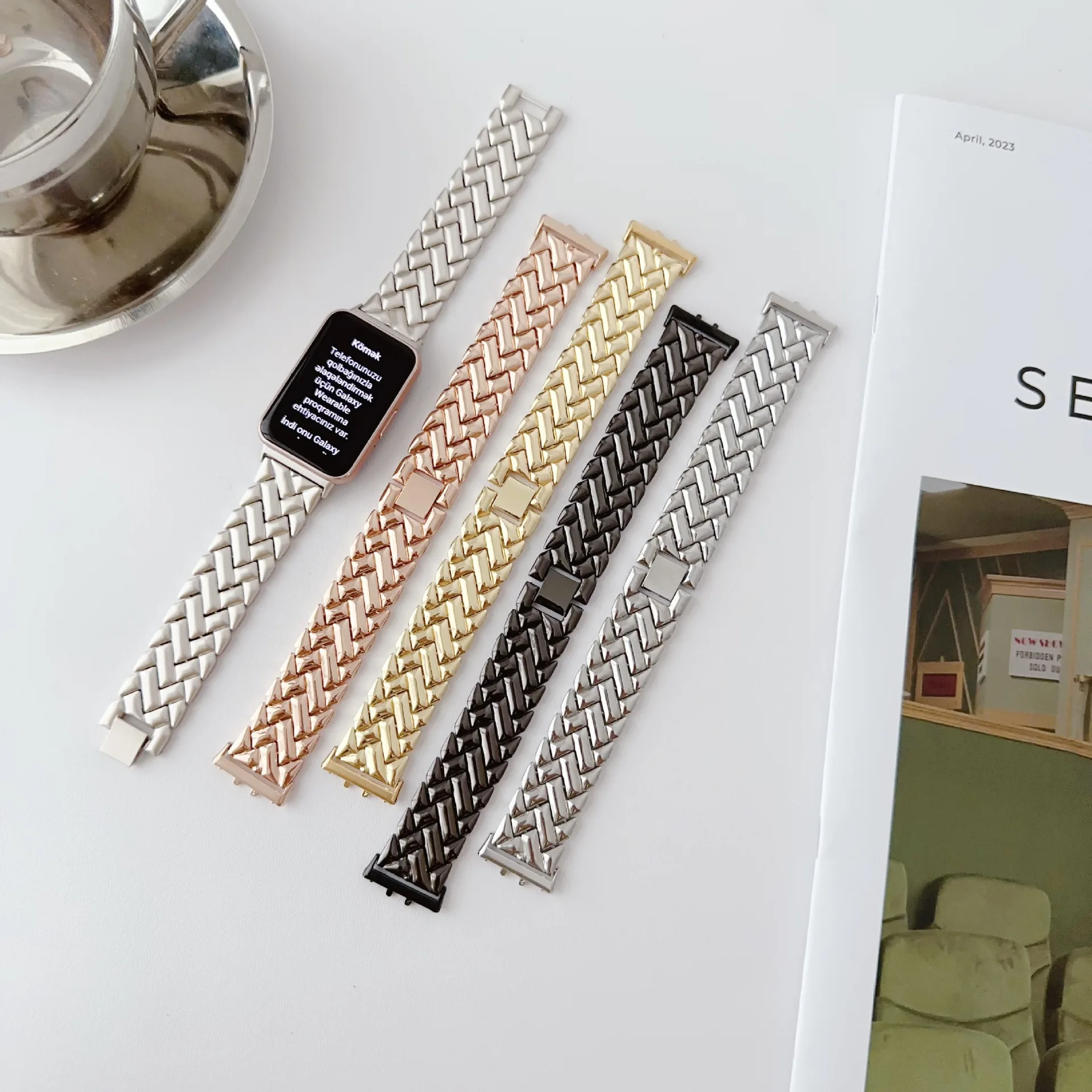 Yeni Bileklik Metal Kayış Sams - Smartwatch Samsung Watches For Women incelemesi ve fiyatı