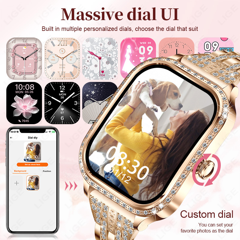 LIGE akıllı saat kadın su geçi - Smartwatch Digital Watches For Women incelemesi ve fiyatı