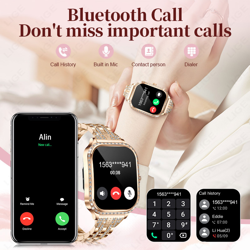 LIGE akıllı saat kadın su geçi - Smartwatch Digital Watches For Women incelemesi ve fiyatı