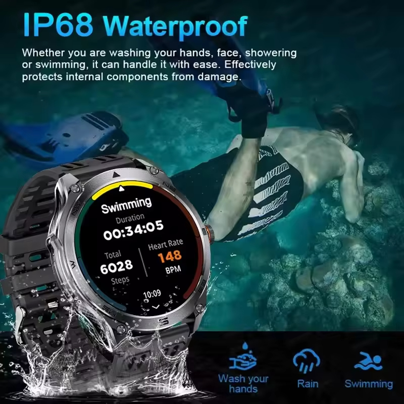 GPS SmartWatch IP69 Su Geçirme - Smartwatch Premium Watches For Men incelemesi ve fiyatı