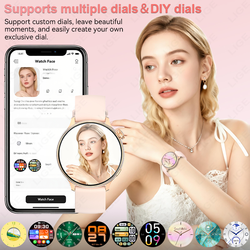 LIGE Şık Yuvarlak Kadın Akıllı - Smartwatch Stylish Watches For Women incelemesi ve fiyatı